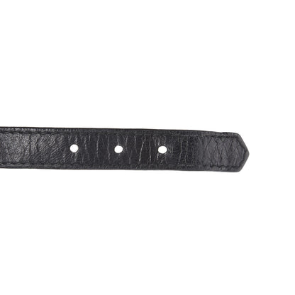 Balenciaga Agneau Giant Silver Hardware Triple Tour M Bracelet Black 6 of 6