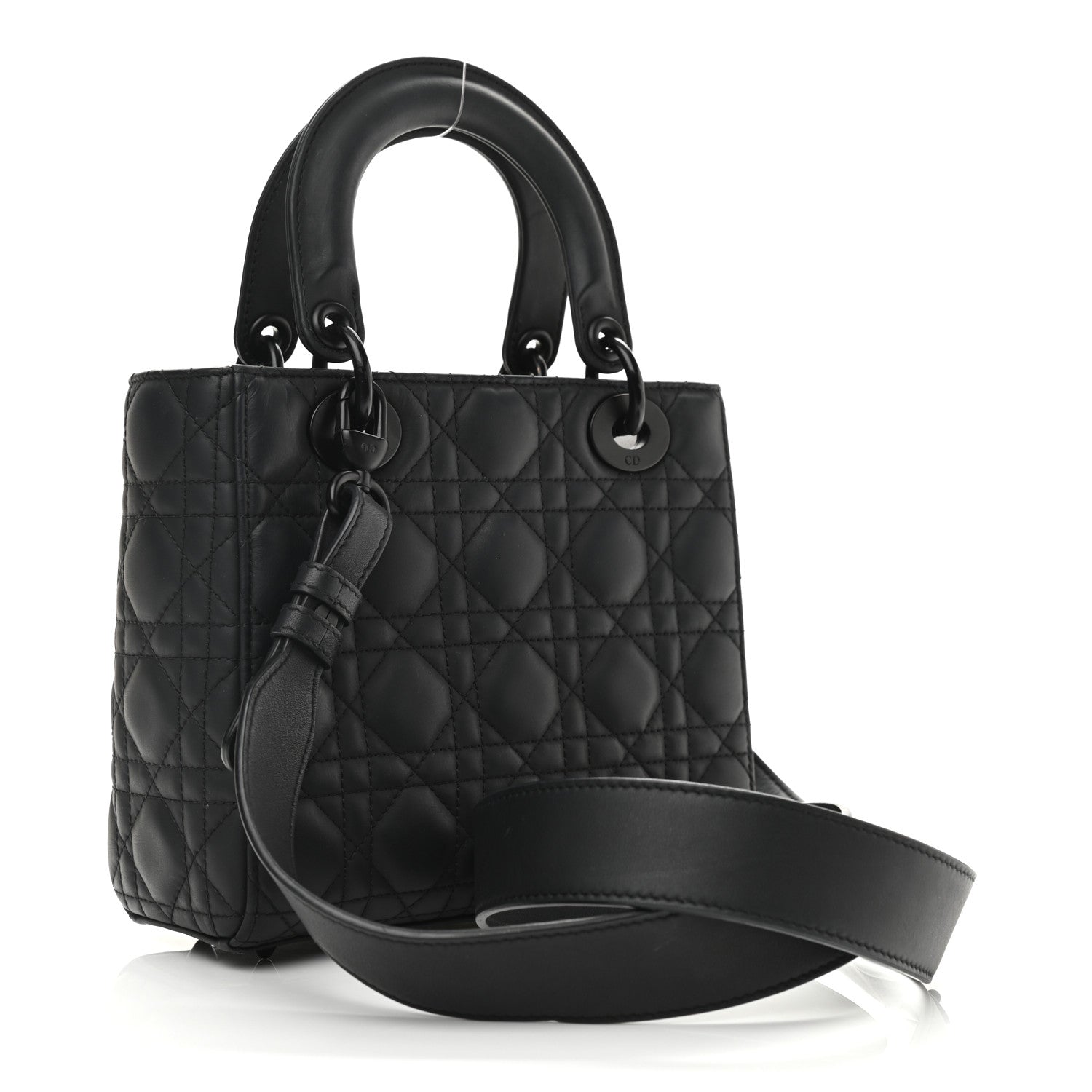 Christian Dior Ultra Matte Calfskin Cannage Small My ABCDior Lady Dior Black 3 of 12