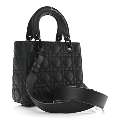 Christian Dior Ultra Matte Calfskin Cannage Small My ABCDior Lady Dior Black 3 of 12
