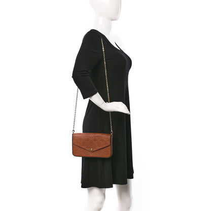 Louis Vuitton Empreinte Pochette Felicie Chain Wallet Cognac 2 of 9