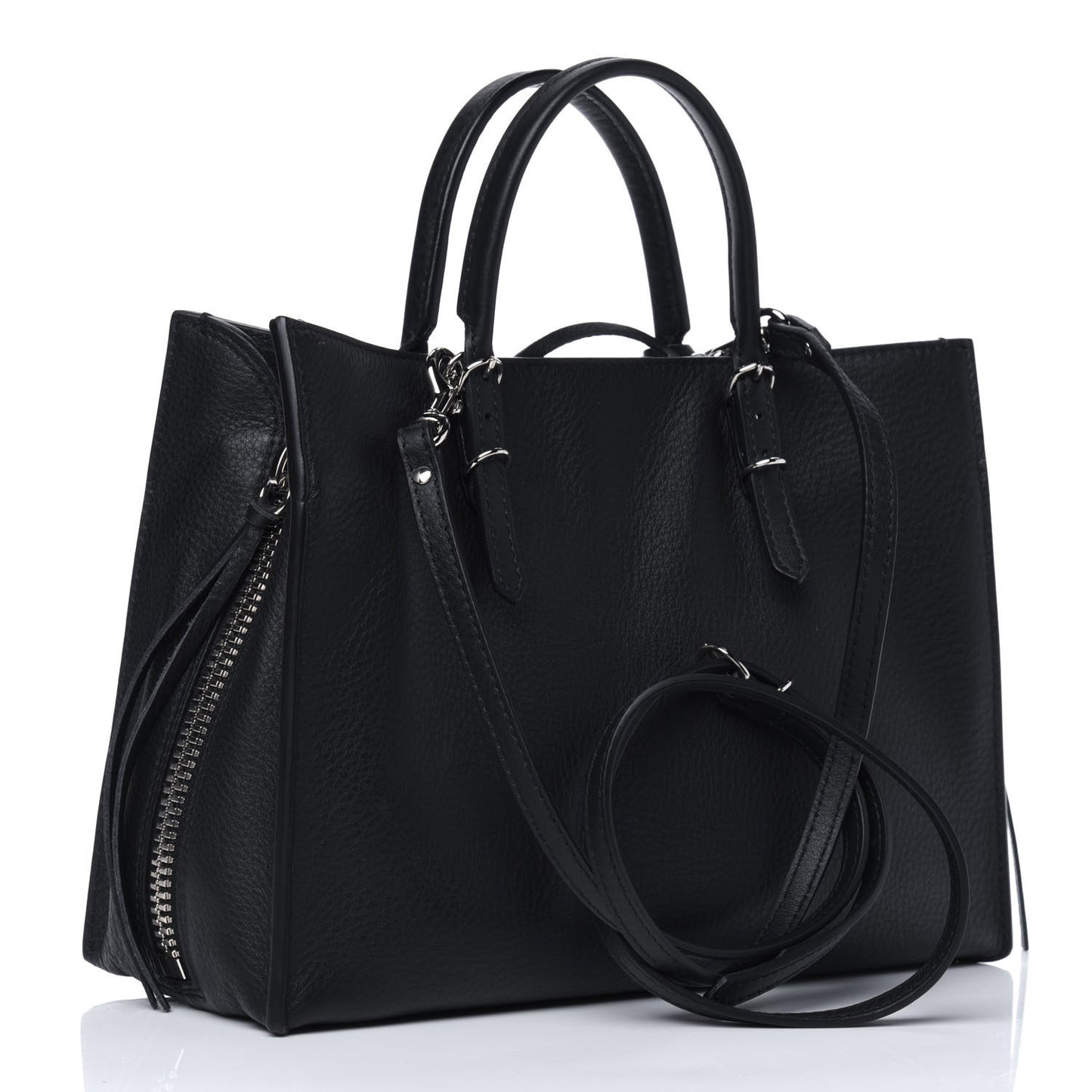 Veau Papier A6 Zip Around Tote Black