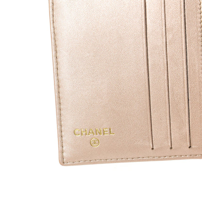 Chanel Lambskin Embossed Camellia French Wallet Light Green 6 of 8