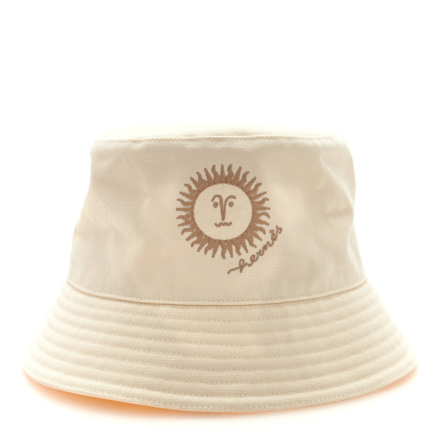 Hermes Cotton Gene Sunshine Bucket Hat 57 Ecru 1 of 7
