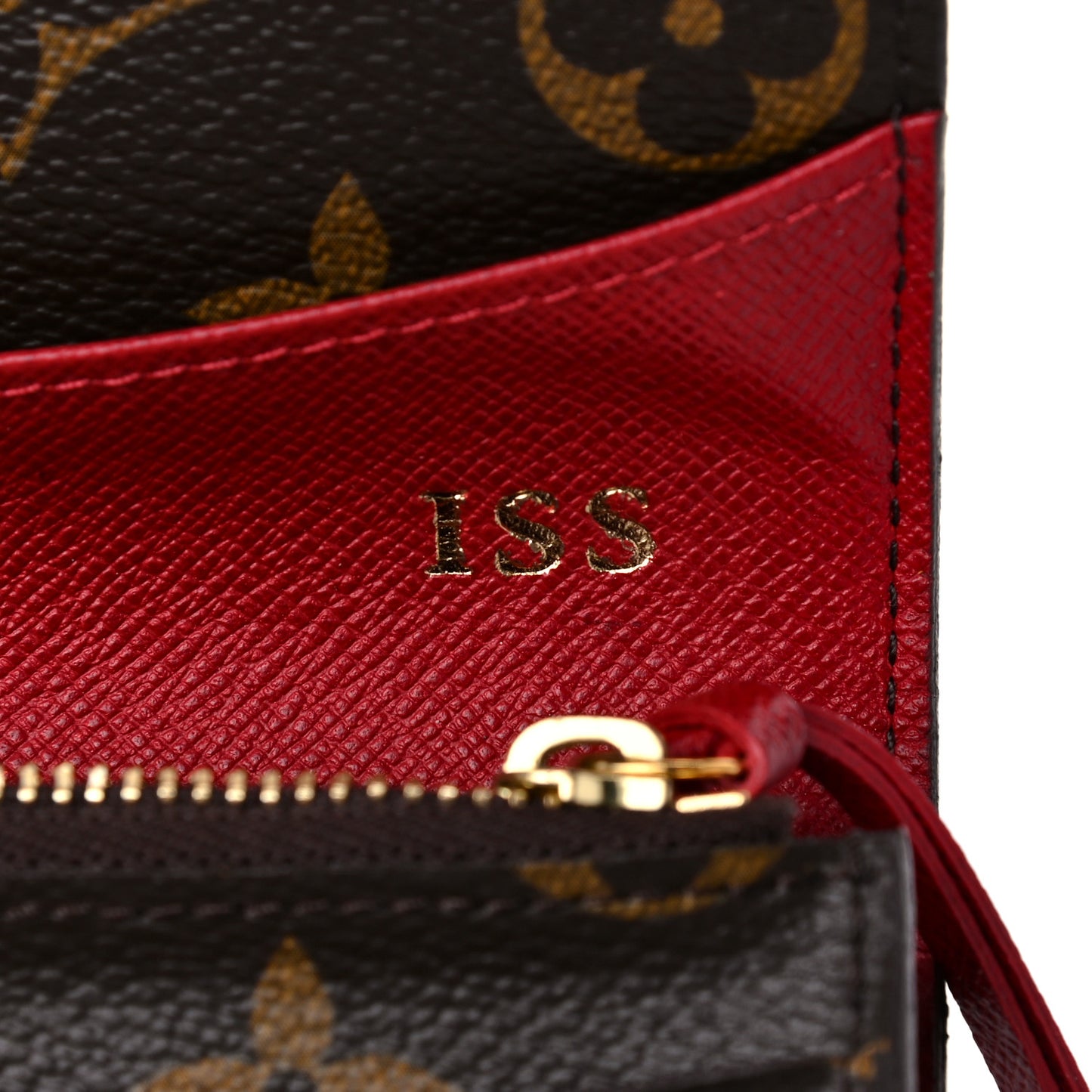 Monogram Emilie Wallet Red