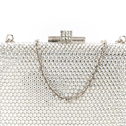 Judith Leiber Swarovski Crystal Minaudiere Clutch Silver 7 of 11