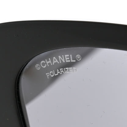 Chanel Acetate Strass Polarized Square Sunglasses 5422-B Black 7 of 8