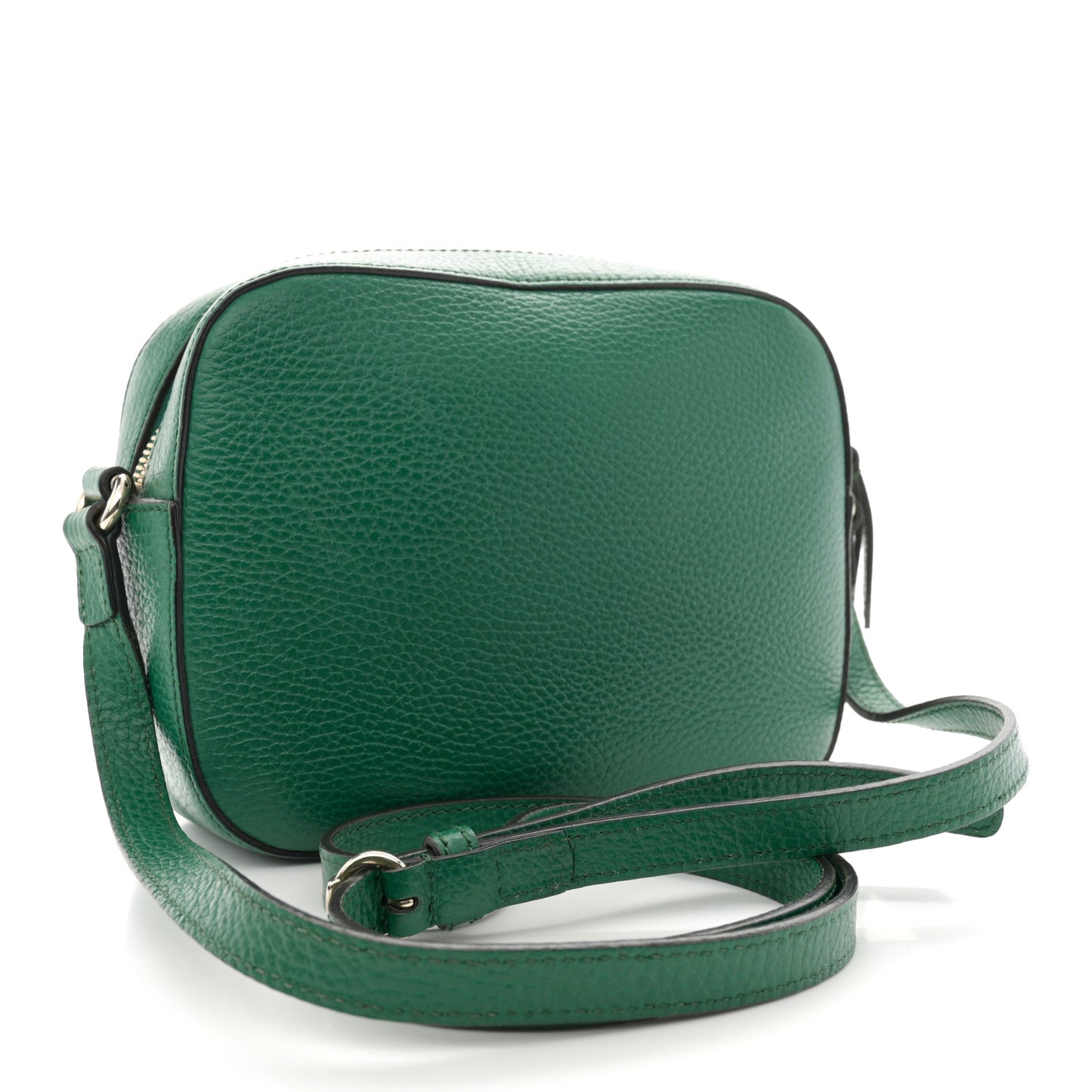 Pebbled Calfskin Small Soho Disco Bag Emerald Green