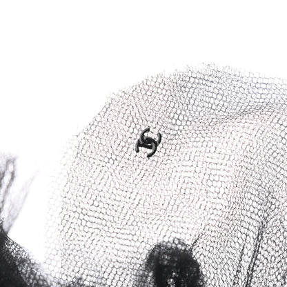 Chanel Tulle Camellia Hair Clip Black 4 of 5