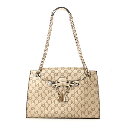 Gucci Shine Guccissima Large Emily Chain Shoulder Bag Gold 1 of 11