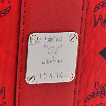 MCM Visetos Medium Liz Reversible Shopper Tote Ruby Red 11 of 16