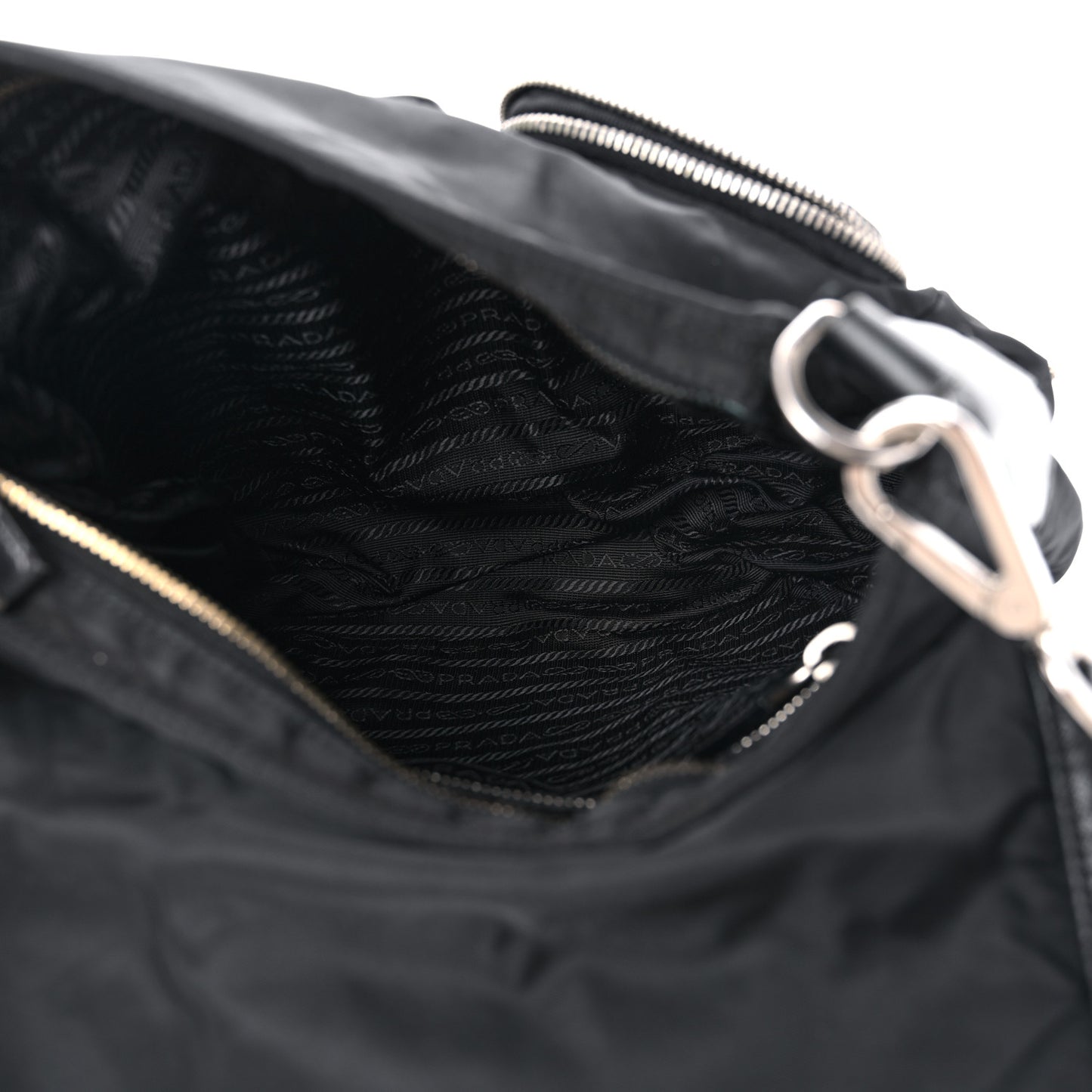 Nylon Saffiano Vela Messenger Bag Black