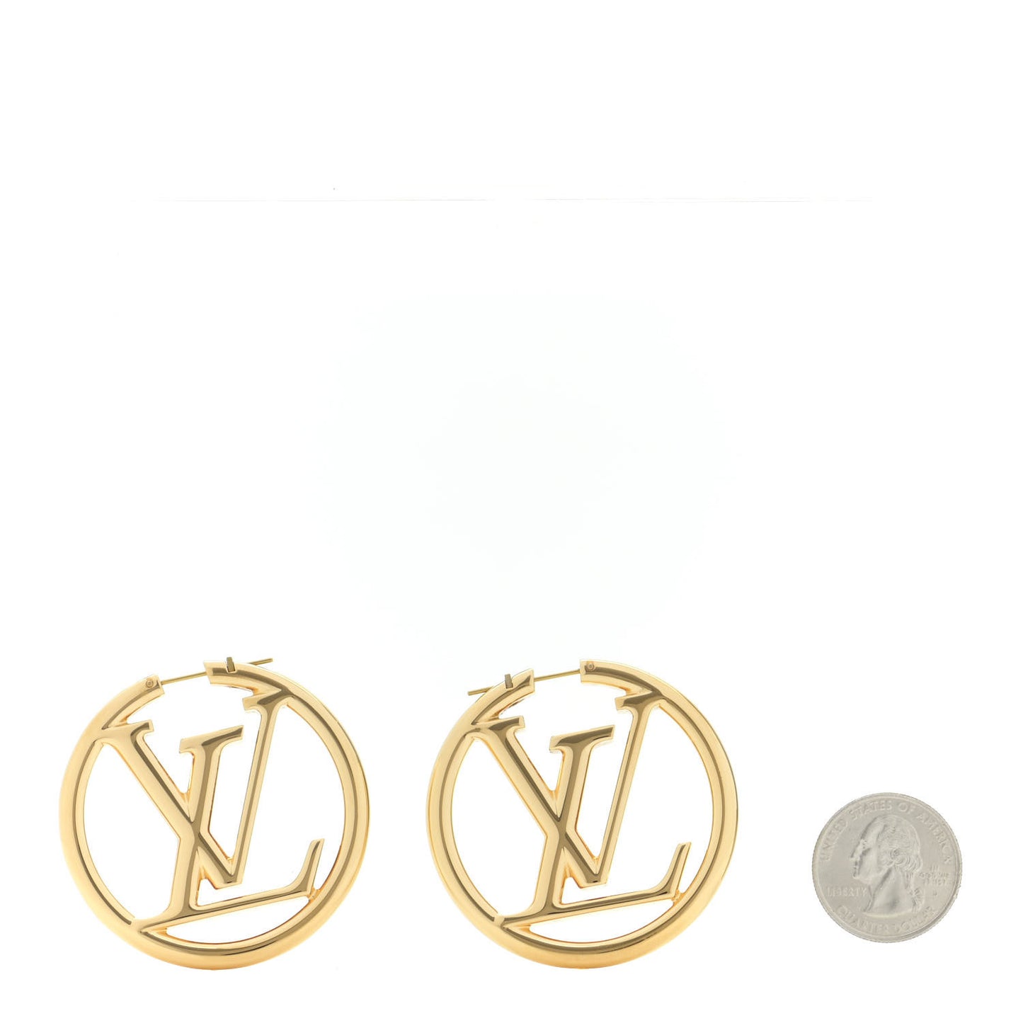 Metal Louise Hoop Earrings Gold