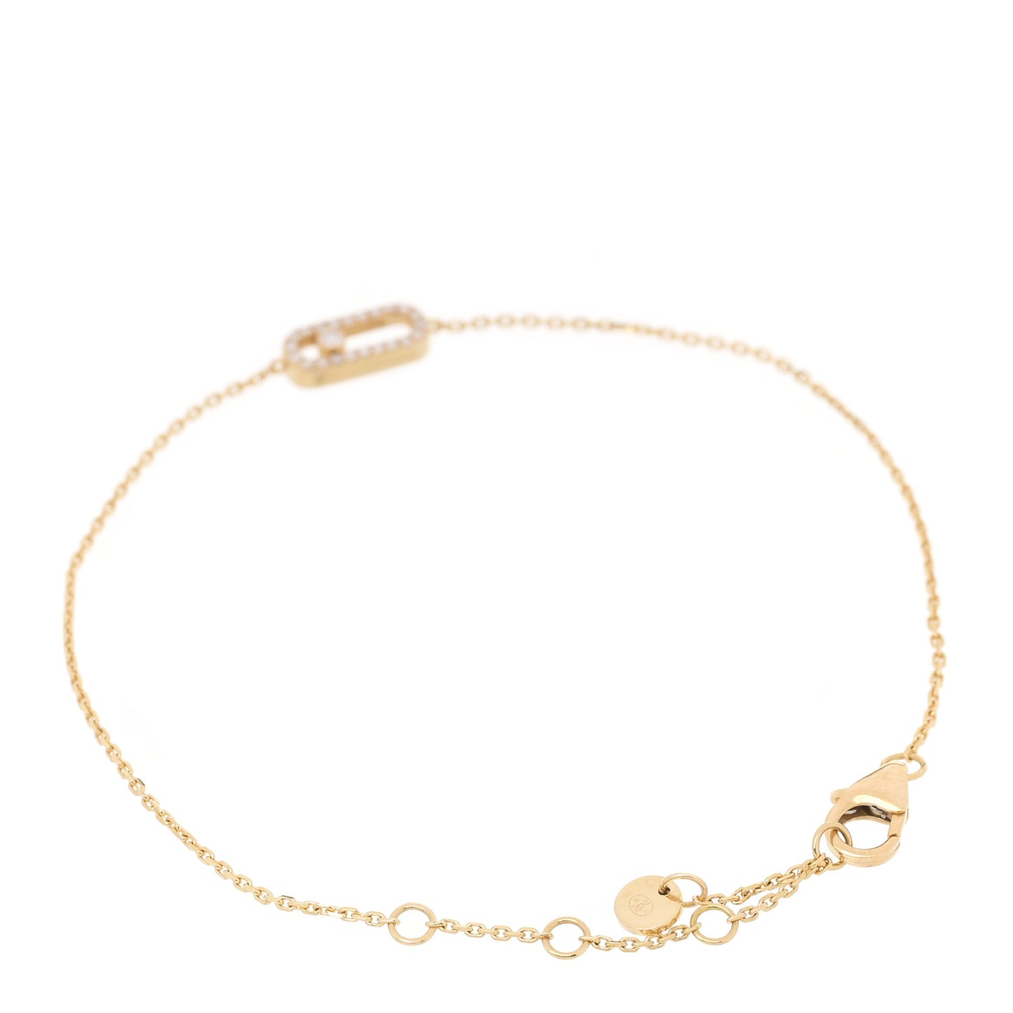 18K Yellow Gold Diamond Messika Care(s) Pave Bracelet