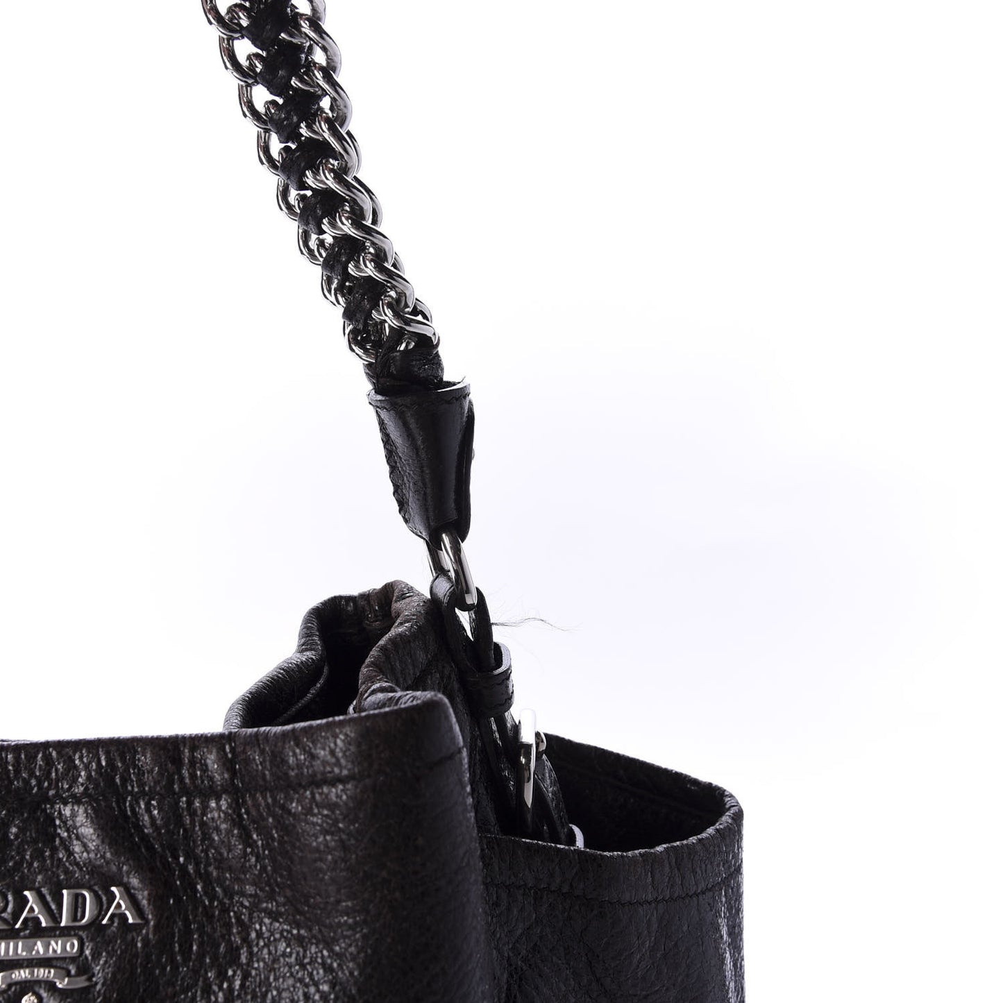 Cervo Lux Chain Shoulder Bag Brown