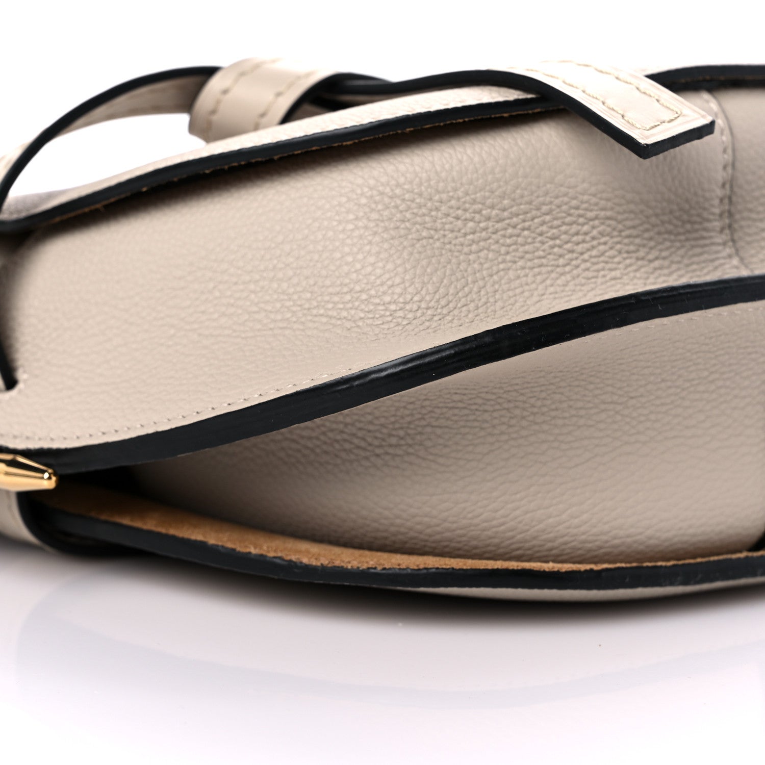 Loewe Grained Calfskin Small Gate Crossbody Bag Light Oat 6 of 9