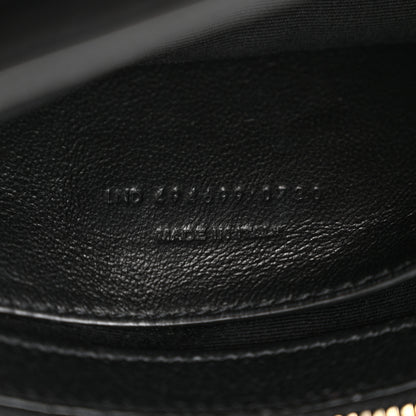 Saint Laurent Suede Calfskin Y Quilted Monogram Small Loulou Chain Satchel Black 7 of 13