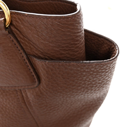 Prada Vitello Daino Side Pocket Tote Palissandro 11 of 13