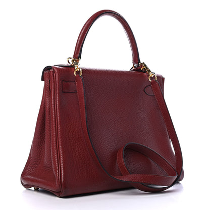 Hermes Taurillon Clemence Kelly Retourne 28 Rouge Garance 2 of 9