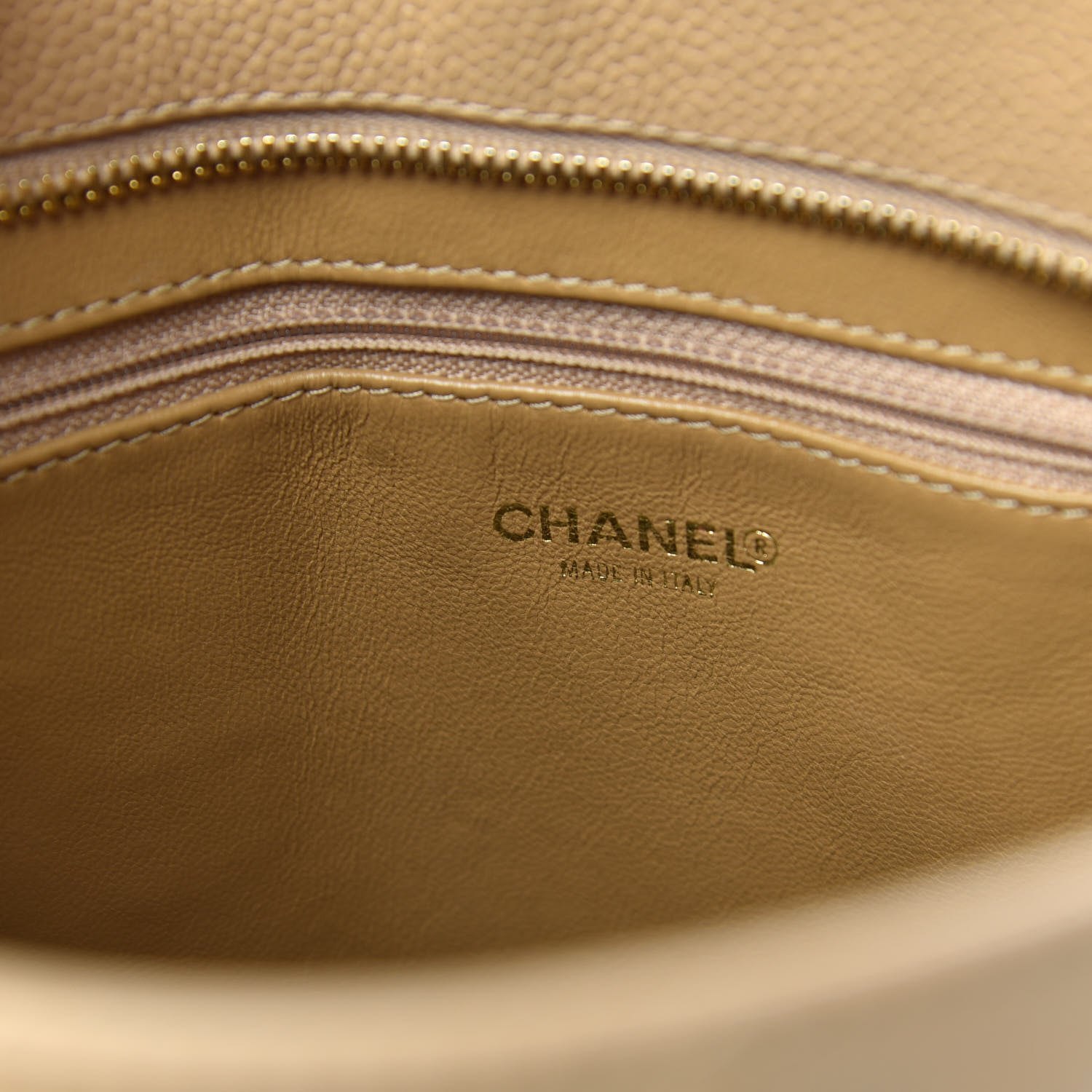 Chanel Caviar Quilted Medallion Tote Beige 6 of 12