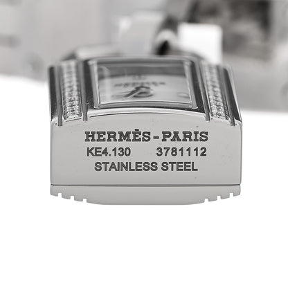 Hermes Stainless Steel Diamond 16mm Kelly Quartz Watch 4 of 6