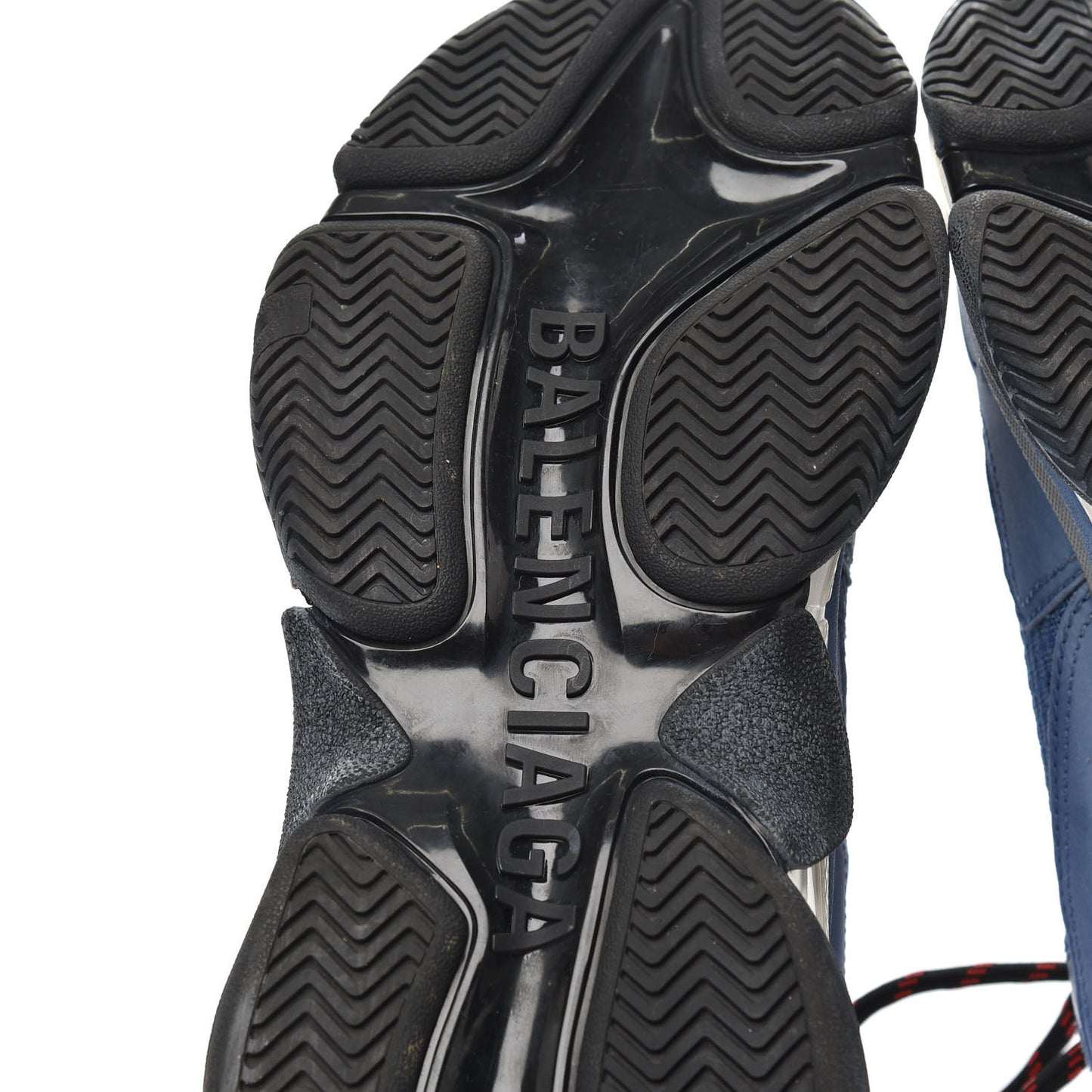 Mesh Nubuck Mens Triple S Sneakers 41 Navy Gris