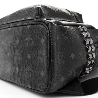MCM Visetos Small Side Stud Stark Backpack Black 9 of 16