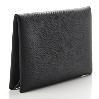 Hermes Epsom Calvi Card Case Black 3 of 7