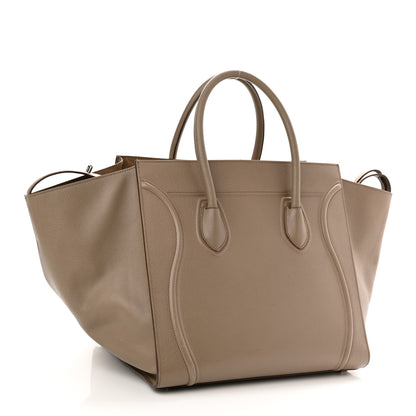 Celine Baby Grained Calfskin Medium Phantom Luggage Taupe 3 of 17