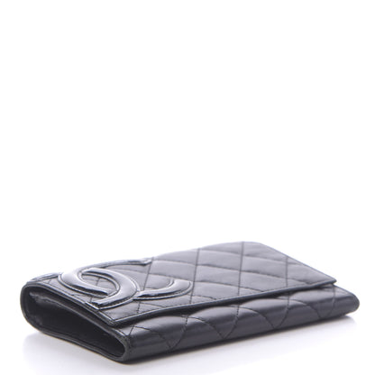 Chanel Calfskin Quilted Cambon Flap Wallet Black 4 of 8