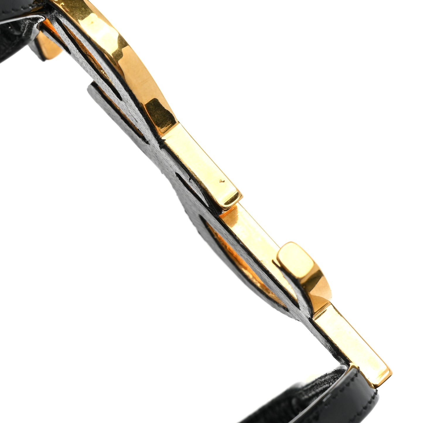 Calfskin Cassandra 110 Sandals 38.5 Black Gold