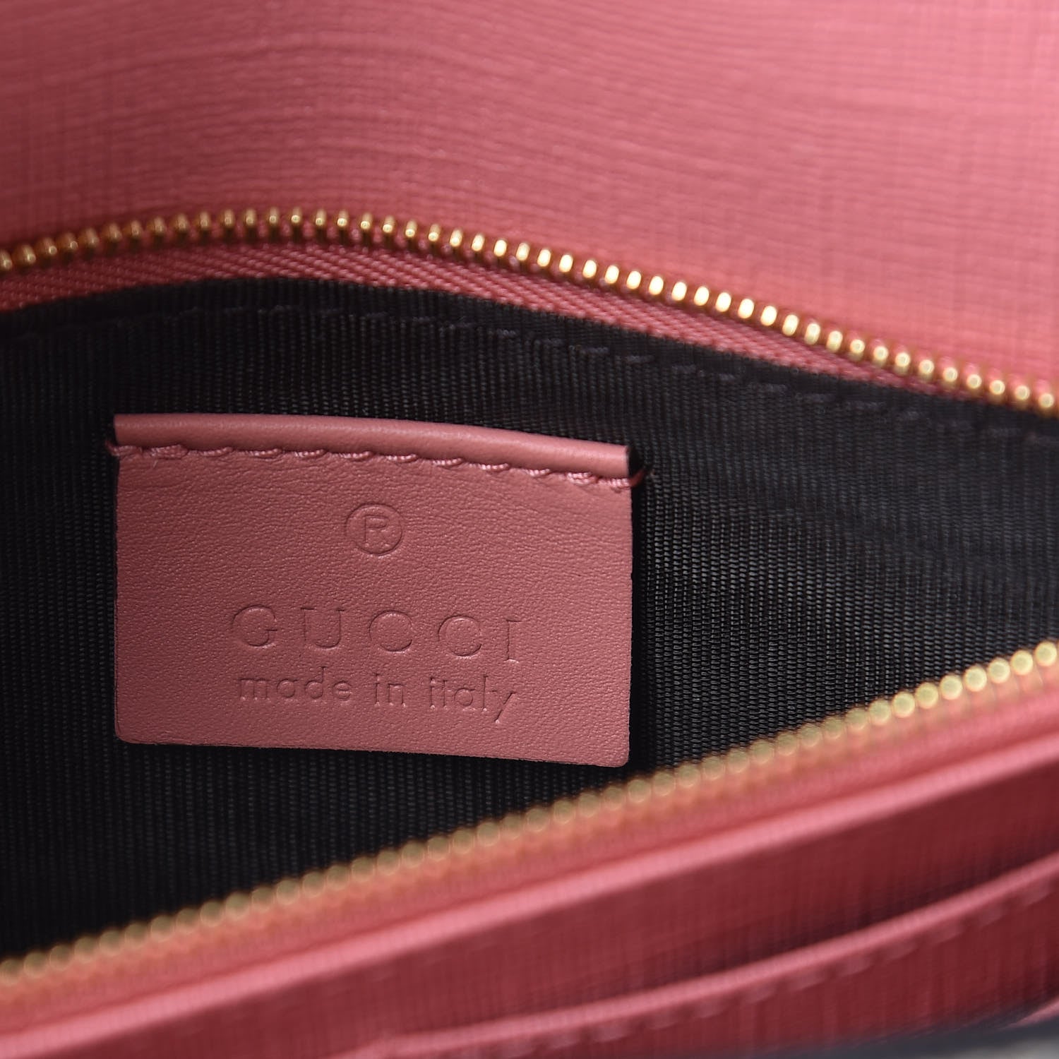 Gucci GG Supreme Monogram Face Embroidered Chain Wallet Pink 6 of 9
