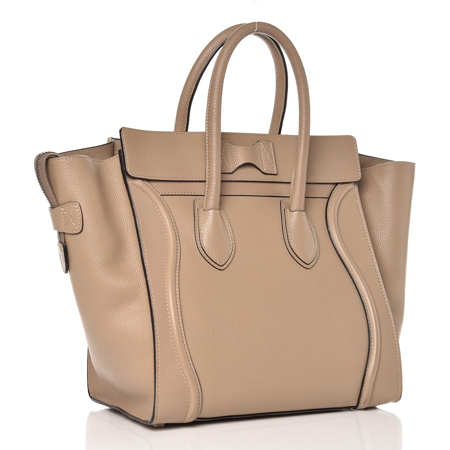 Drummed Calfskin Mini Luggage Dune