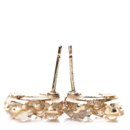 Chanel Poured Glass CC Earrings Light Gold 3 of 5
