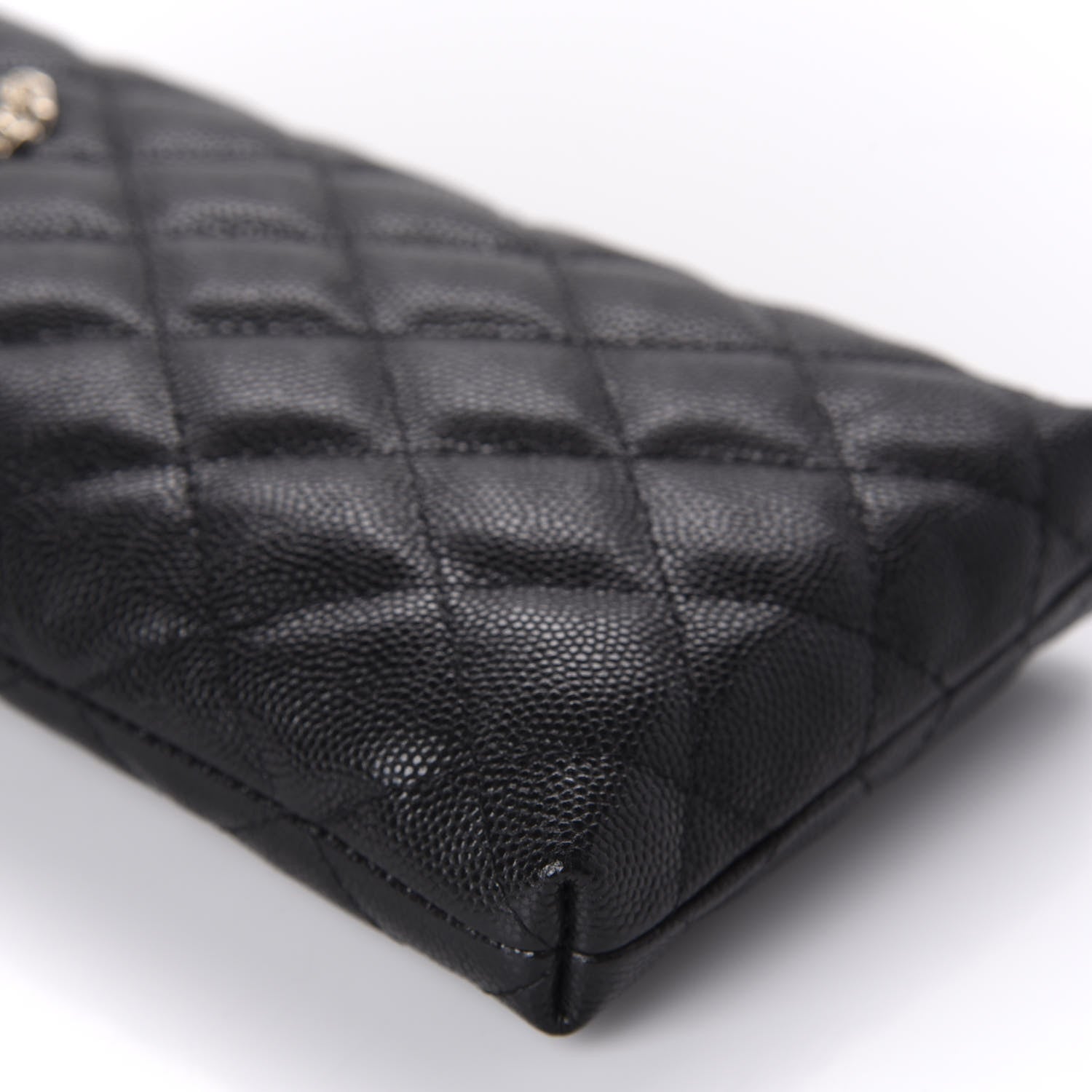 Chanel Caviar Quilted French New Wave Phone Holder With Chain Black 6 of 12