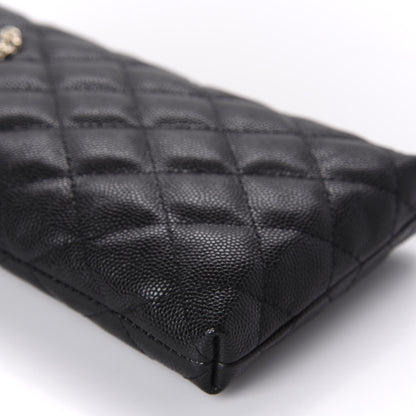 Chanel Caviar Quilted French New Wave Phone Holder With Chain Black 6 of 12