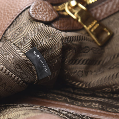 Prada Vitello Daino Side Zip Tote Tabacco 8 of 17