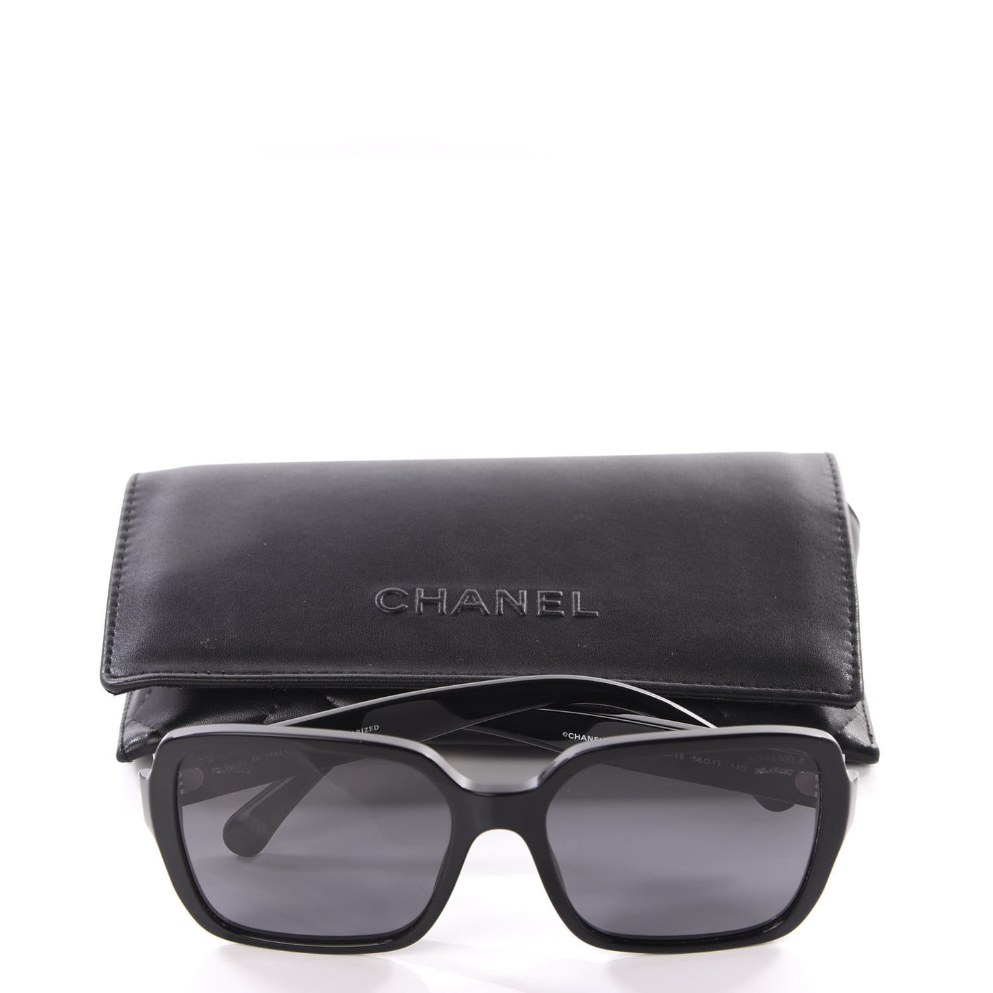 Acetate Polarized Square Sunglasses 5408 Black
