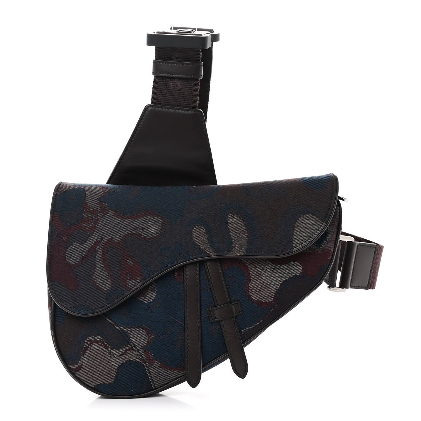 X PETER DOIG Denim Camouflage Saddle Bag Brown