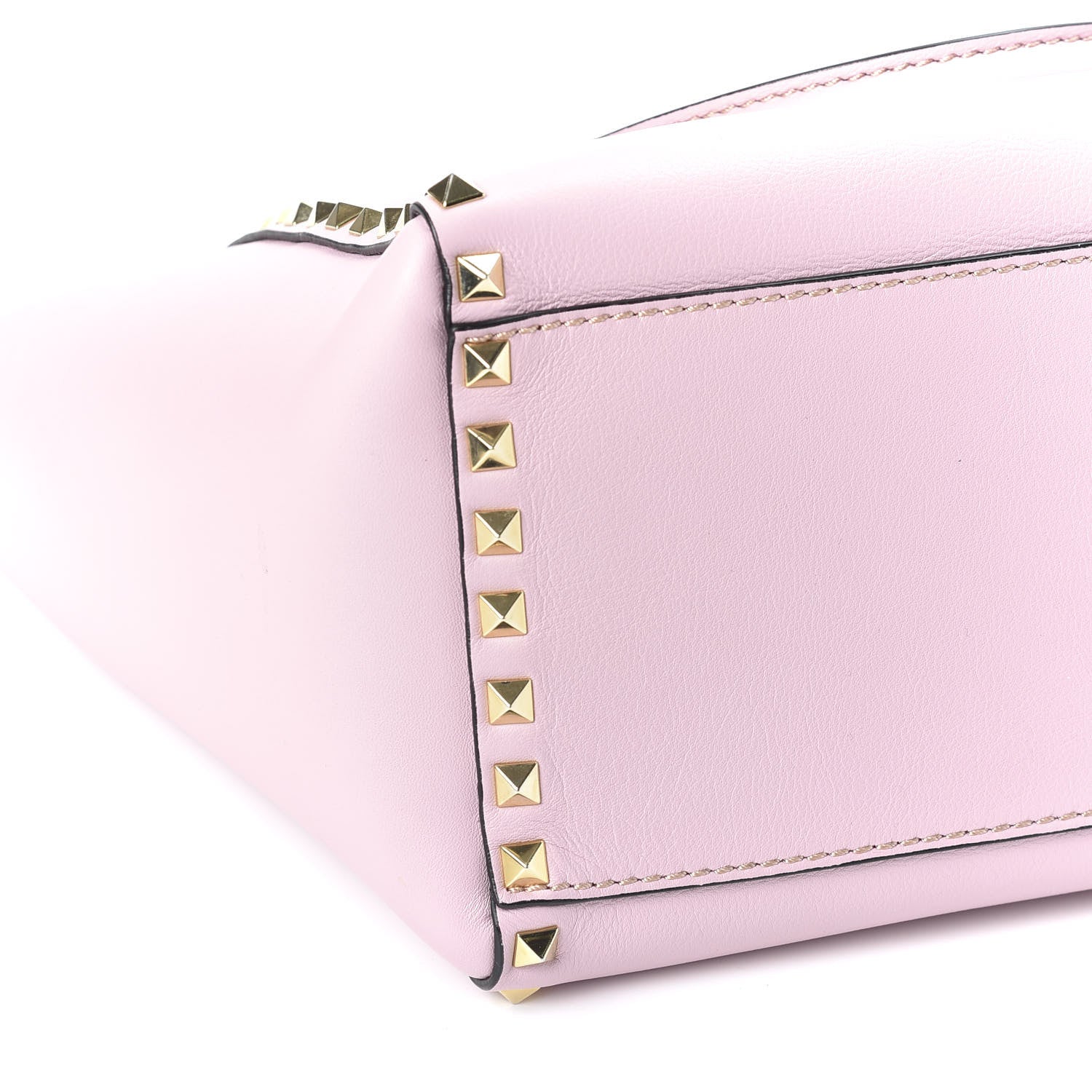Valentino Garavani Vitello Rockstud Double Handle Tote Rose 5 of 9