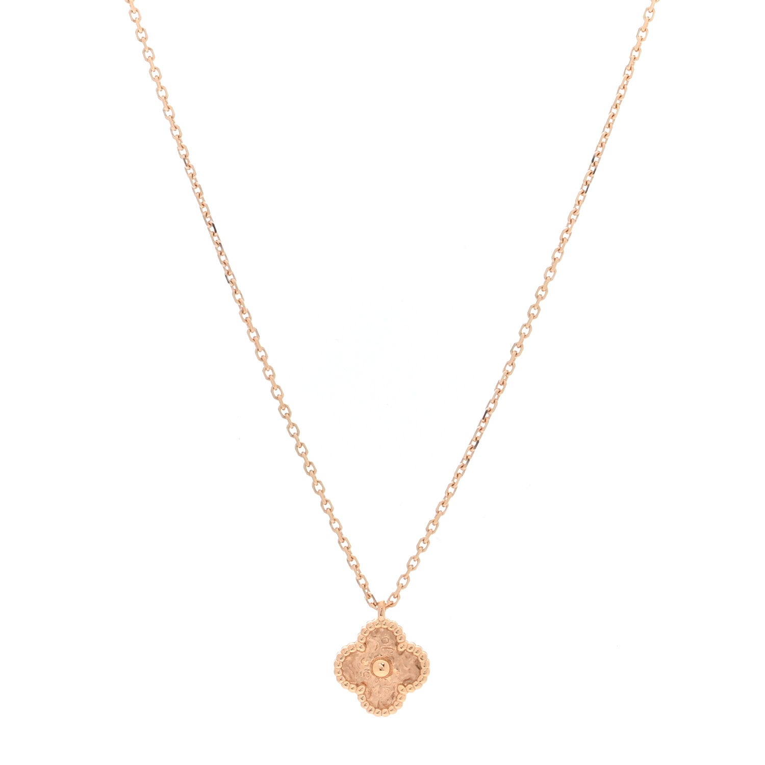 Van Cleef & Arpels 18K Rose Gold Sweet Alhambra Pendant Necklace 1 of 4