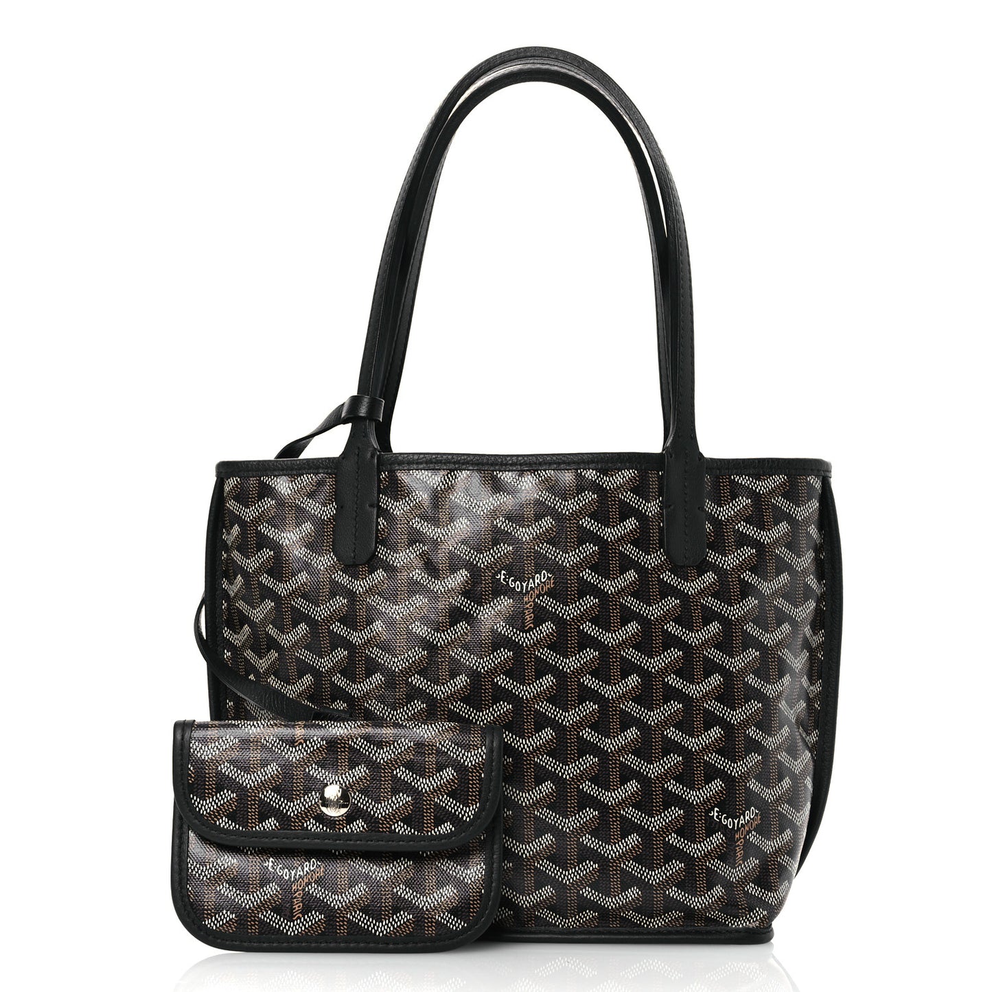 Goyardine Reversible Mini Anjou Black