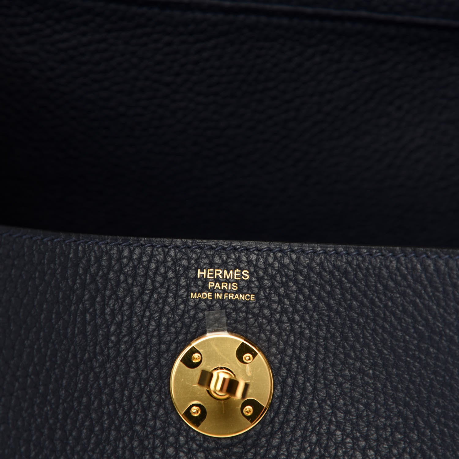 Hermes Taurillon Clemence Lindy 26 Bleu Nuit 8 of 11