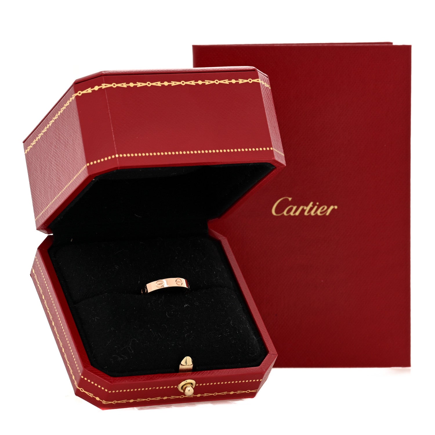 Cartier 18K Pink Gold 3.5mm LOVE Wedding Band Ring 51 5.75 5 of 5