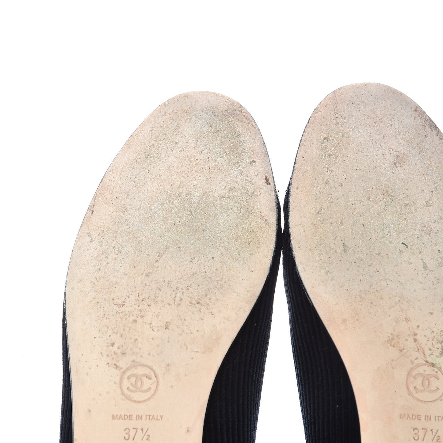 Velvet Patent Calfskin Cap Toe Ballerina Flats 37.5 Navy Black