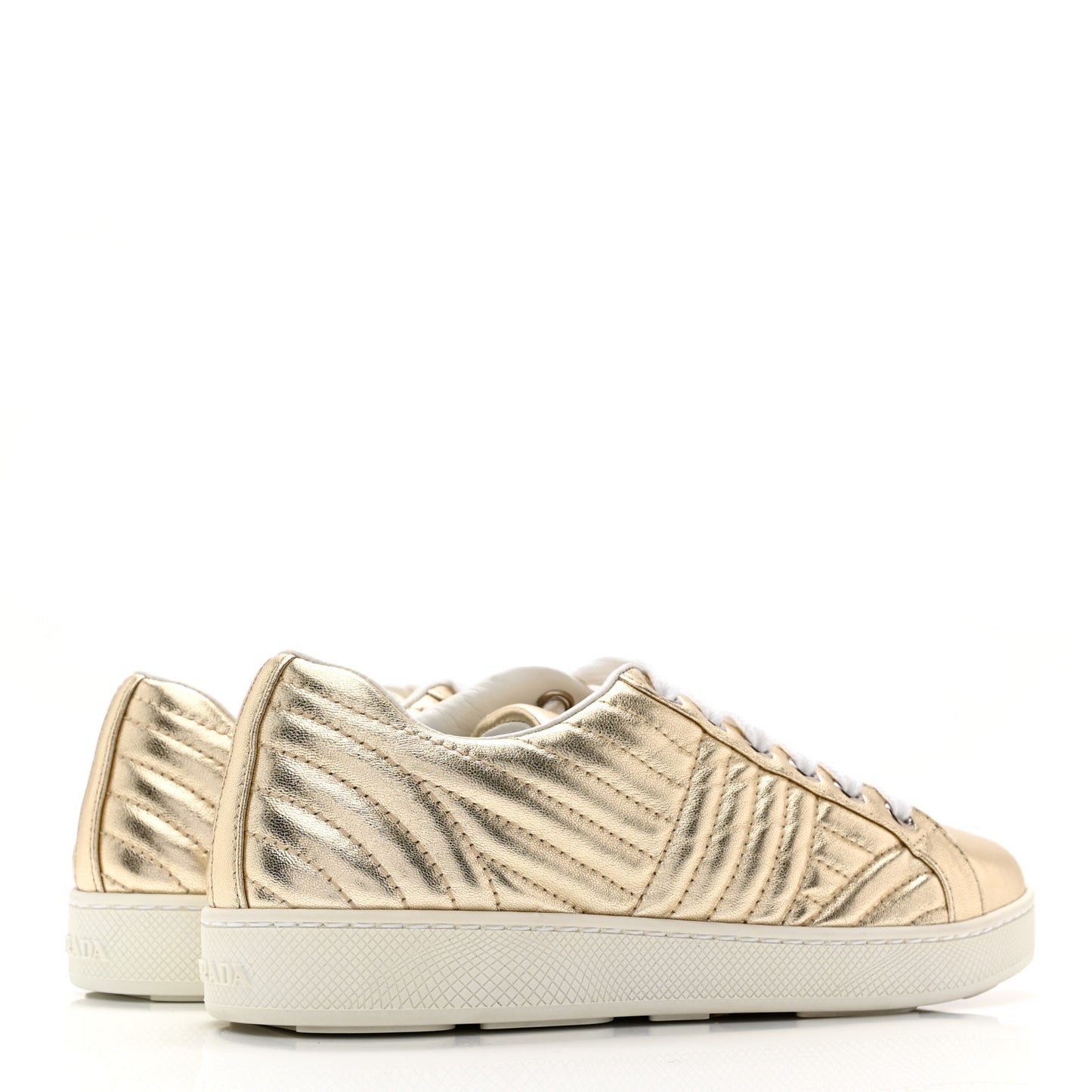Metallic Nappa Diagramme Sneakers 35 Pirite