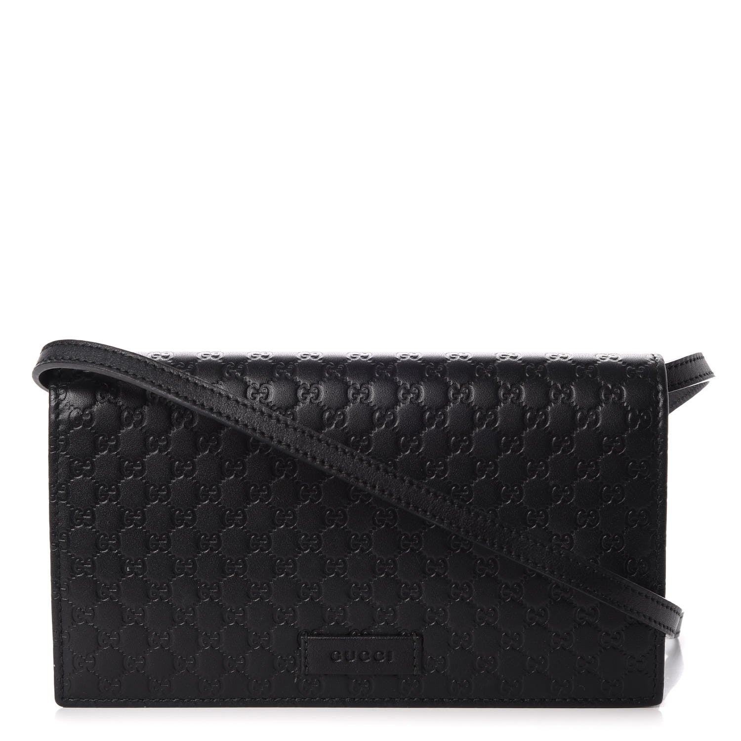 Gucci Microguccissima Crossbody Wallet Black 1 of 9