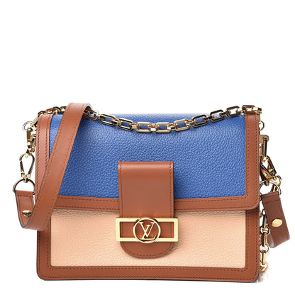 Louis Vuitton Taurillon Dauphine MM Blue Beige 1 of 10
