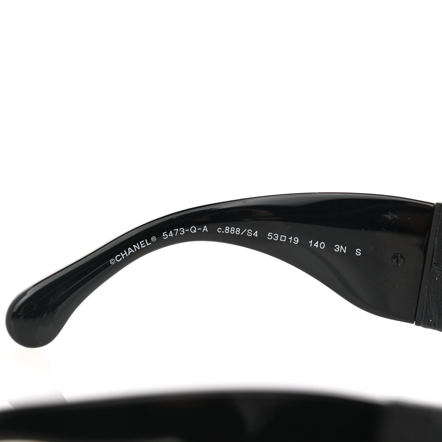 Acetate Calfskin Polarized Square Sunglasses 5473-Q-A Black