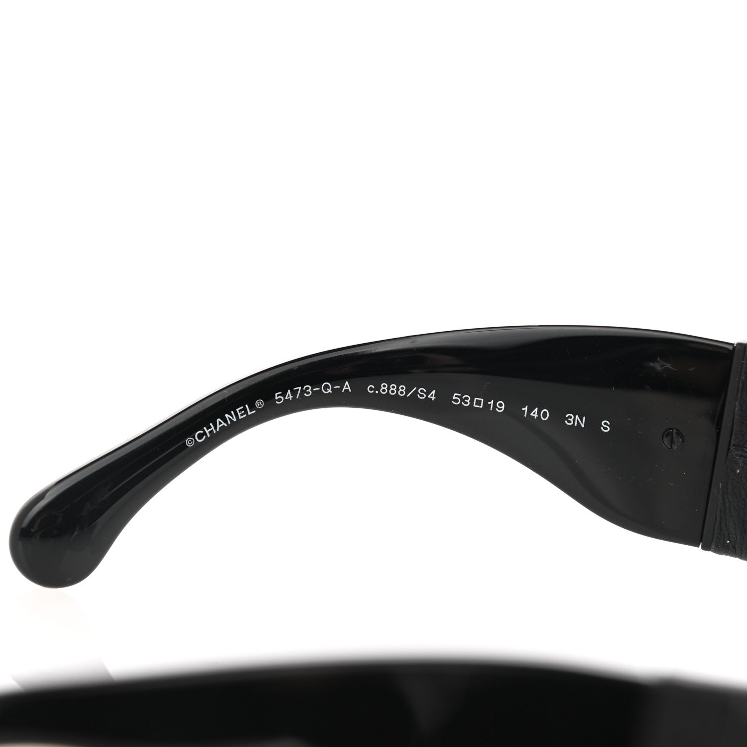 Chanel Acetate Calfskin Polarized Square Sunglasses 5473-Q-A Black 5 of 9