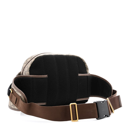 Gucci Soft GG Supreme Monogram Textured Dollar Calfskin Web Ophidia Pouch Pocket Belt Bag 95 38 Beige Ebony New Acero Black 3 of 13